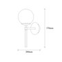 Opviq Gondol - 3041 Lámpara de pared en blanco y negro